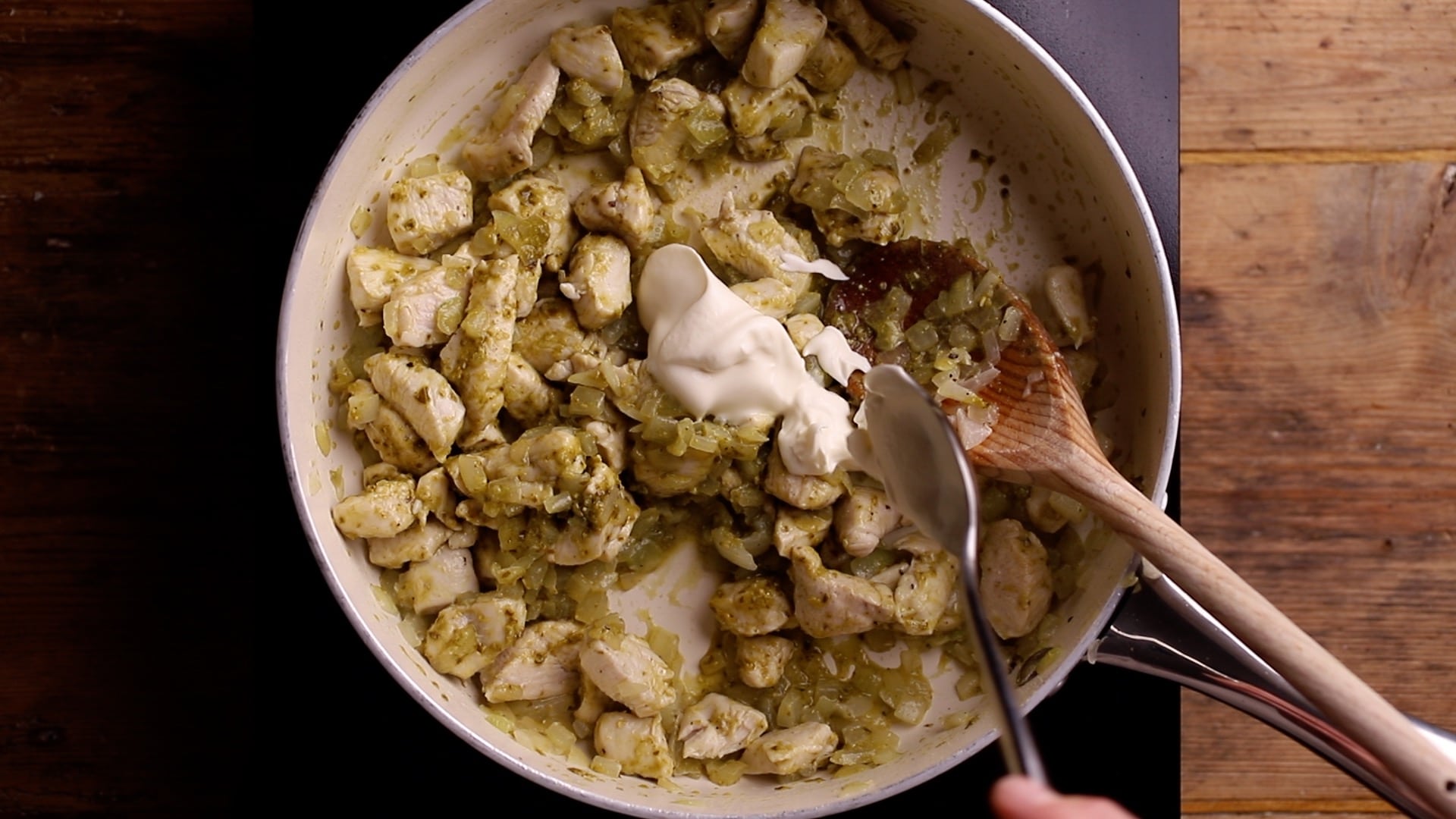 add a tablespoon of creme fraiche add a tablespoon of creme fraiche