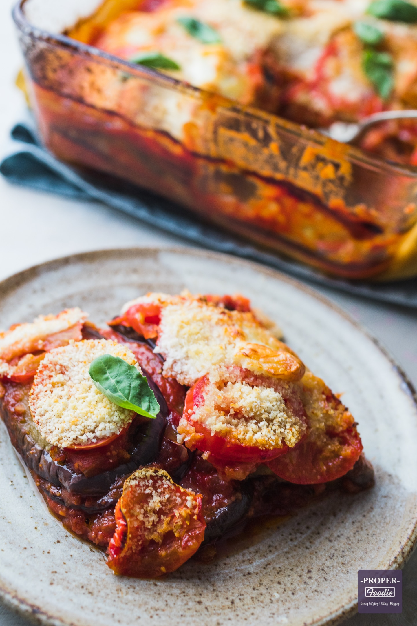 Baked aubergine parmigiana Baked aubergine parmigiana