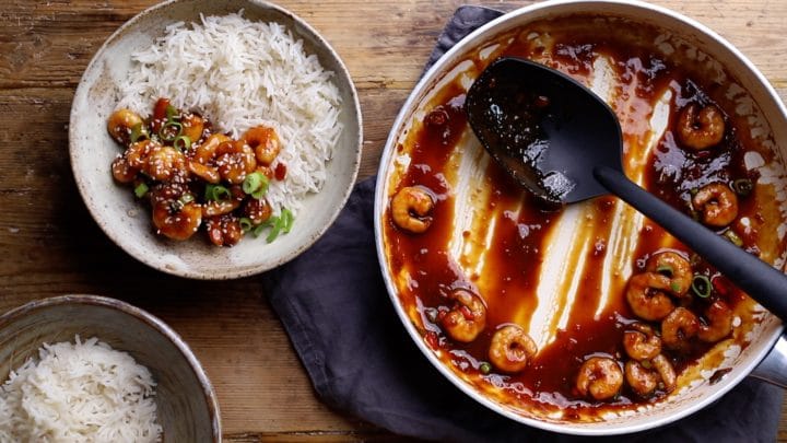 serve with rice and sesame seeds serve with rice and sesame seeds