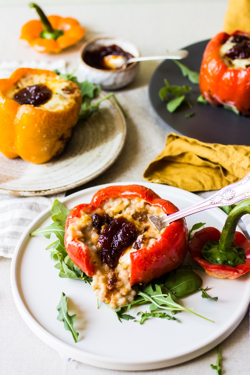 stuffed roasted pepper with couscous cheese sauce stuffed roasted pepper with couscous cheese sauce