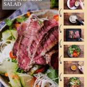 Vietnamese style beef noodle salad with healthy rice noodles & lime dressing. A Beef salad full of nutritious ingredients & satisfying flavours